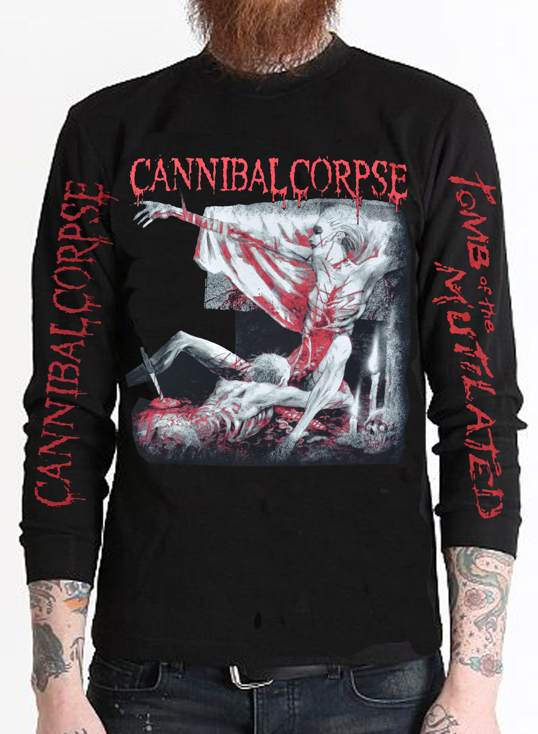 Cannibal Corpse Graven af den lemlæstede langærmet T-shirt