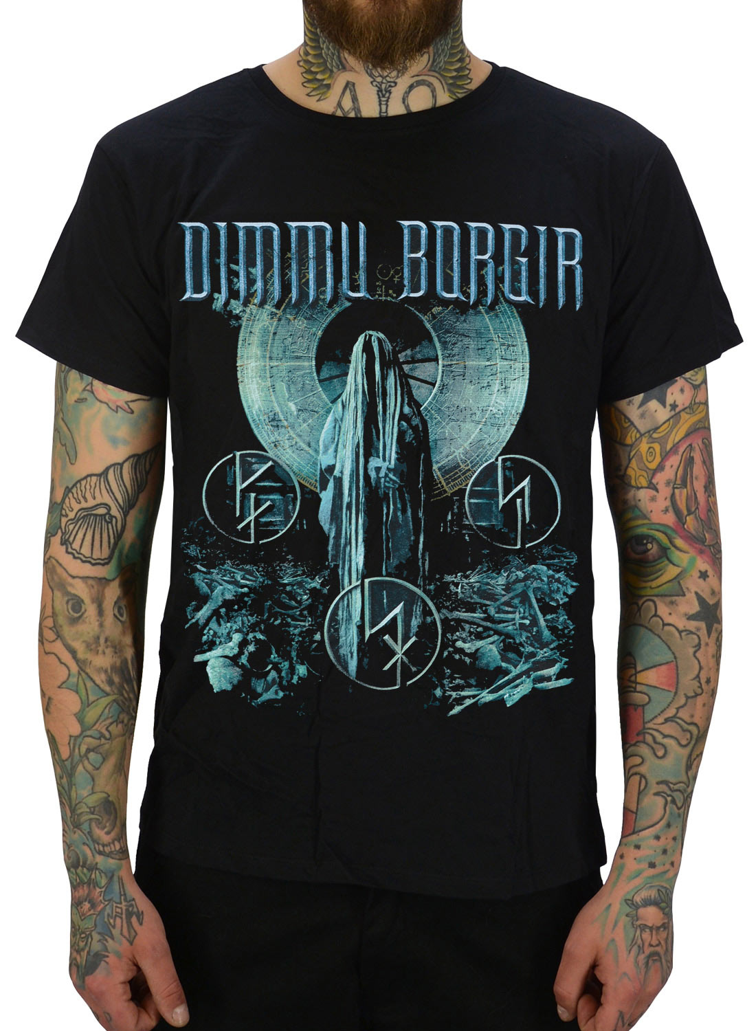 Dimmu T-shirt med teksten "Northern Night Forces"