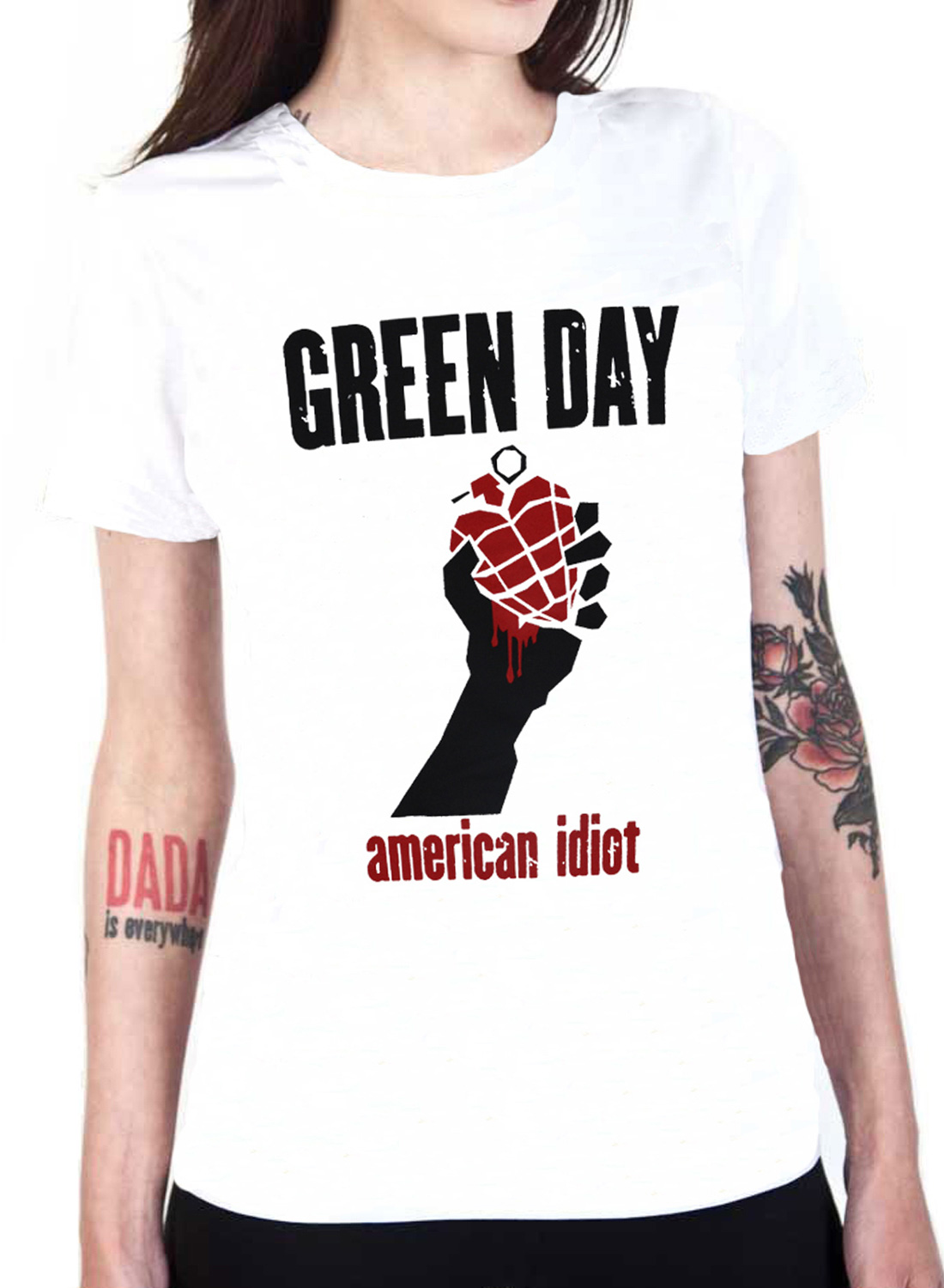Green Day American Idiot Girl Hvid Top