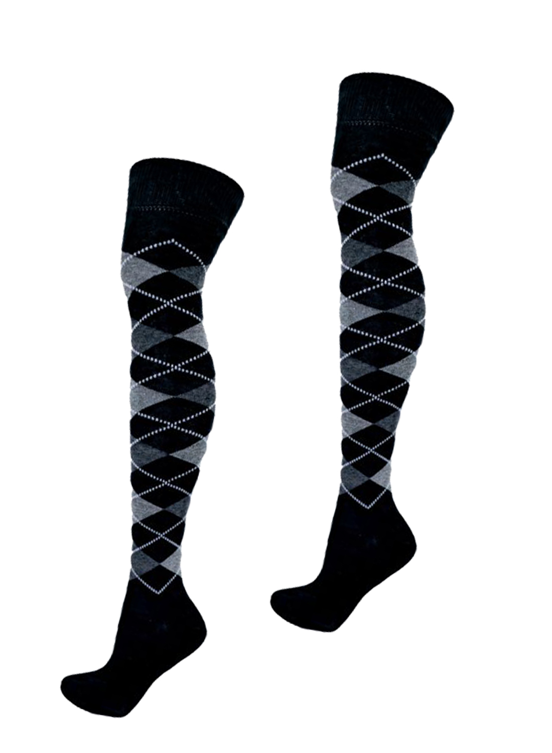 Grå sorte burlington sokker.