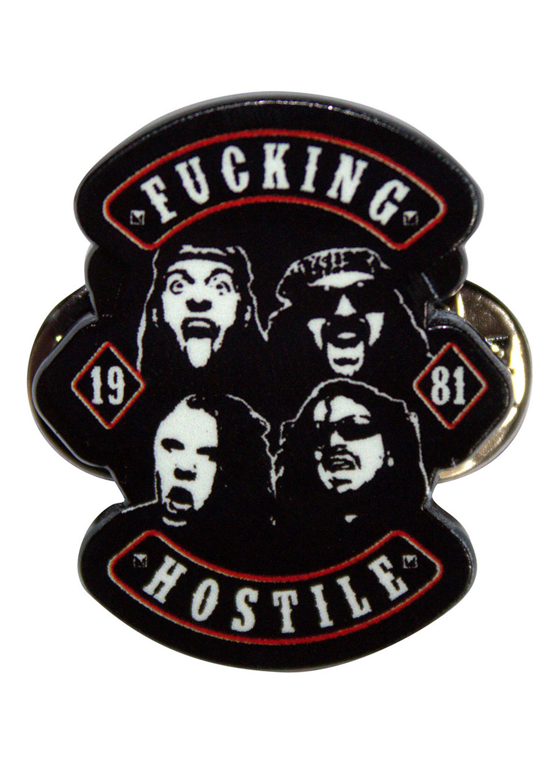 Panther Fucking Fjendtlig Metal Pin Badge