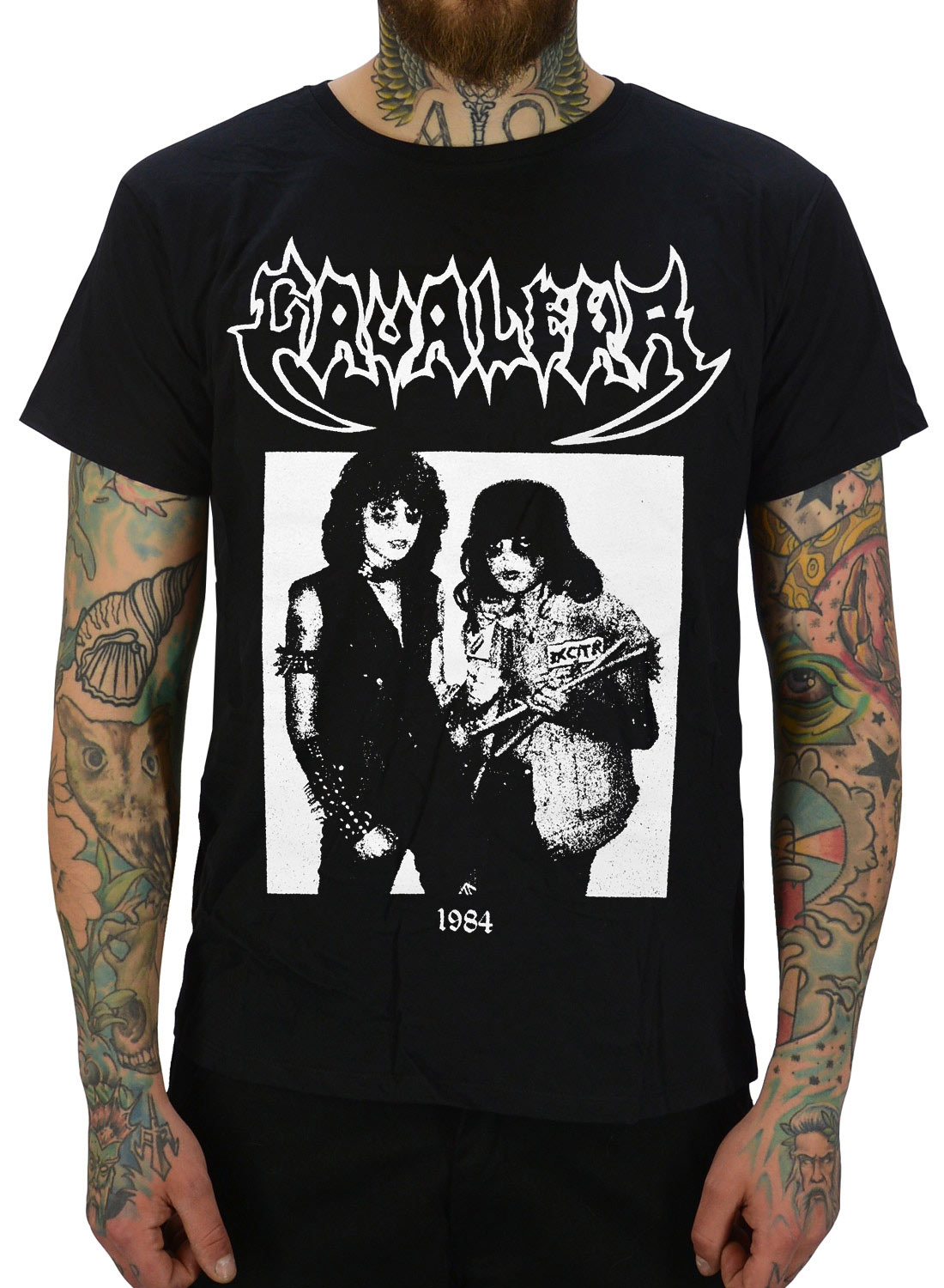Cavalera Roots T-shirt sort med båndfoto og klassisk 1984-design.