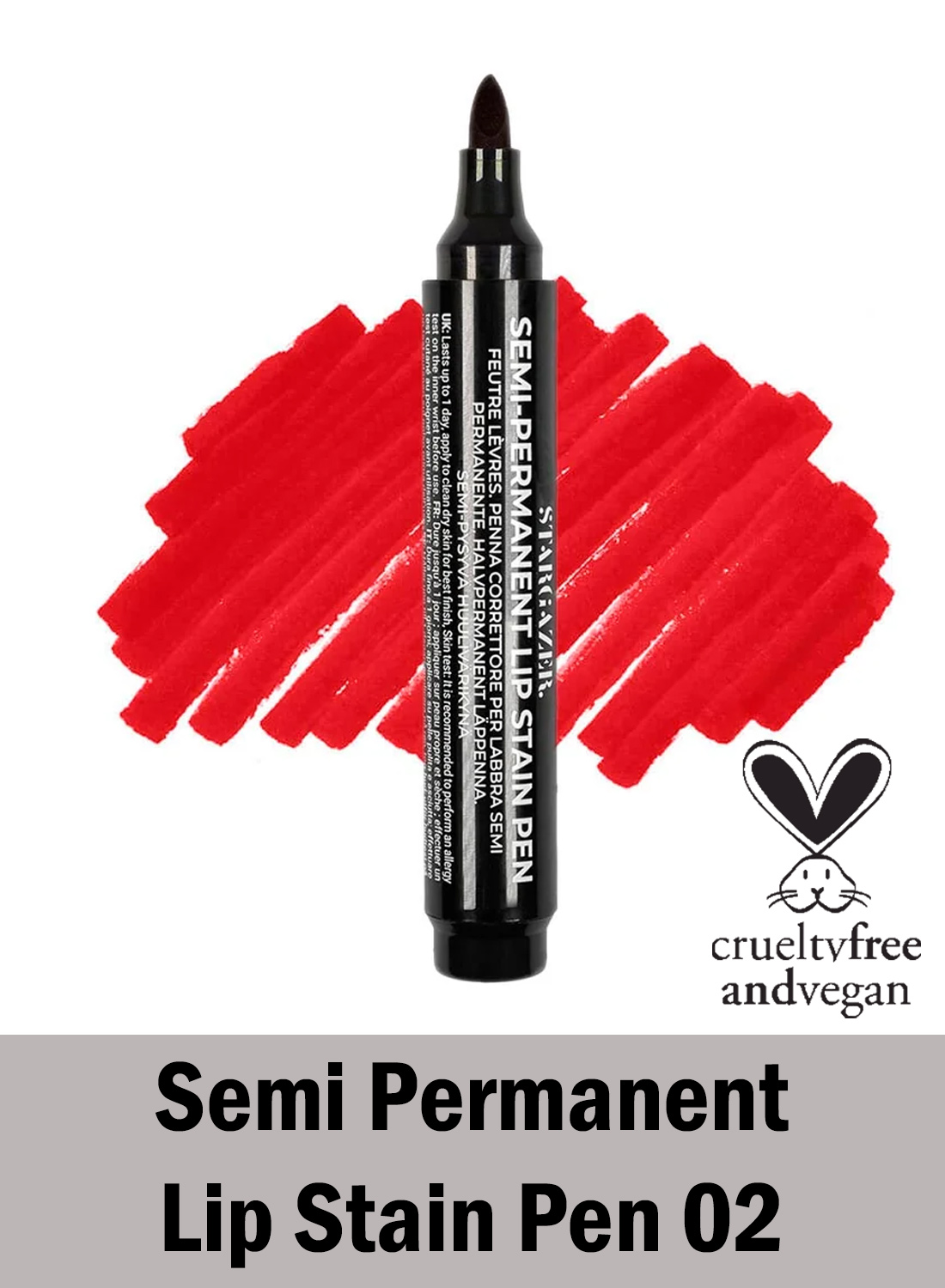 Stargazer Lip Stain Pen 02 langtidsholdbar vegansk læbefarvning