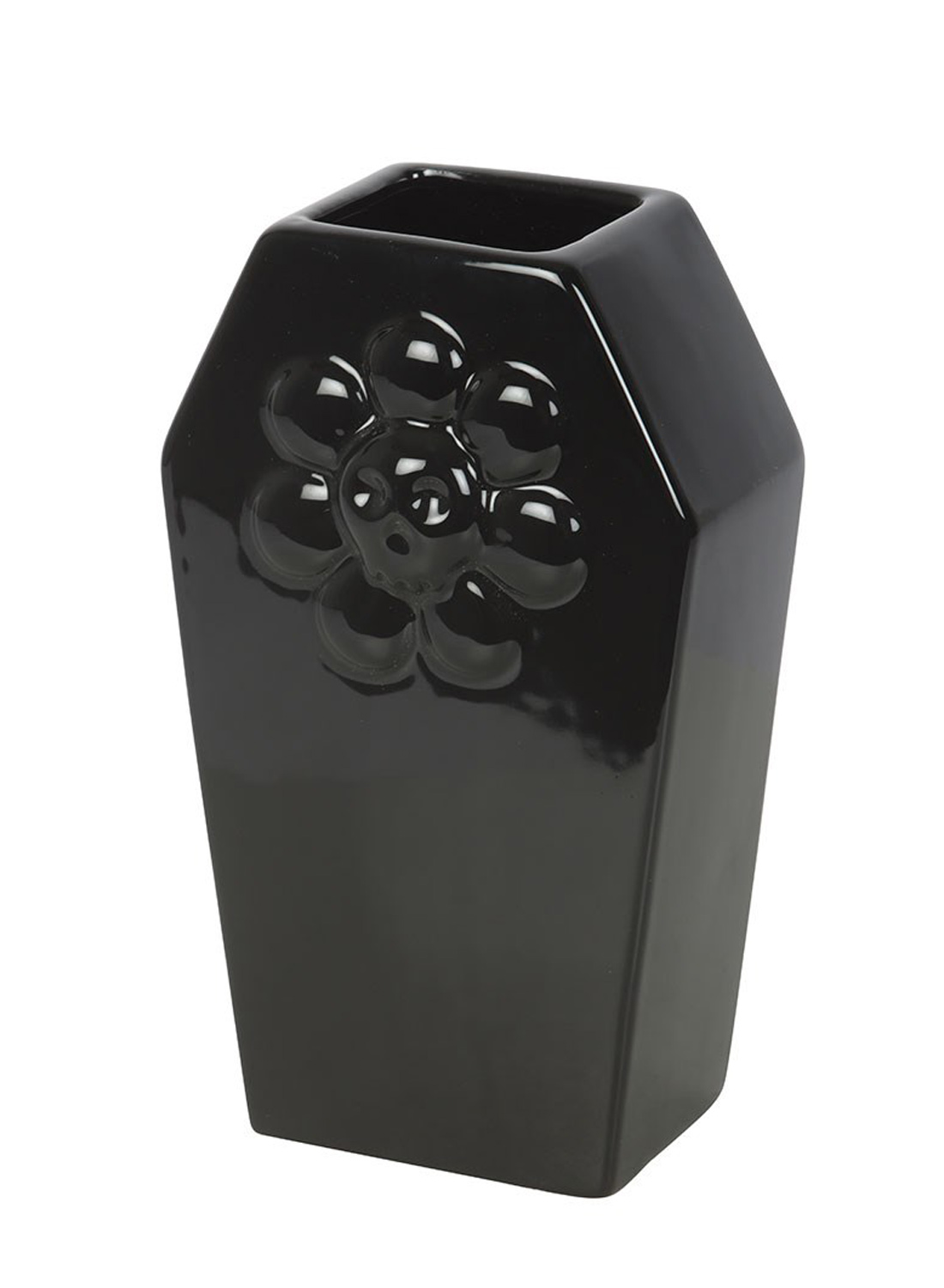 Blomsterkistevase. Gotisk kisteformet blomstervase fra Something Different, perfekt til friske blomster, tørrede roser og alternativ gotisk indretning.